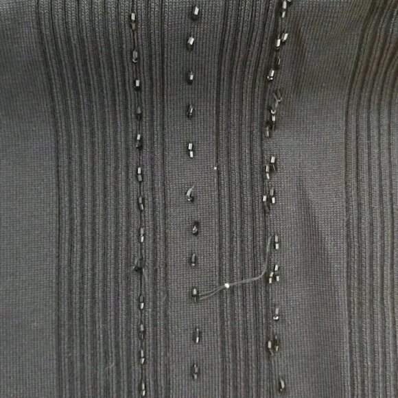 August Silk Knits Black Beaded Sweater - Picture 2 of 6